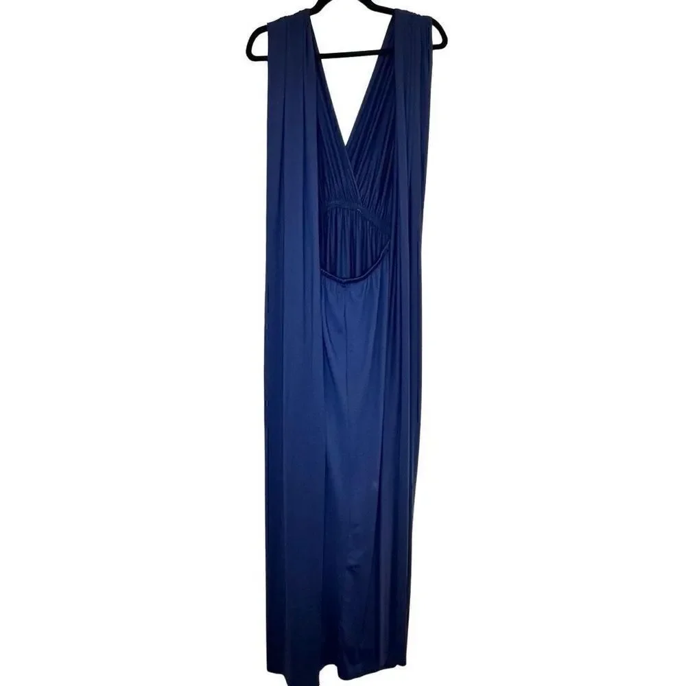 Small Lulus Backless Tricks of the Trade Convertible Navy Blue Maxi Dress